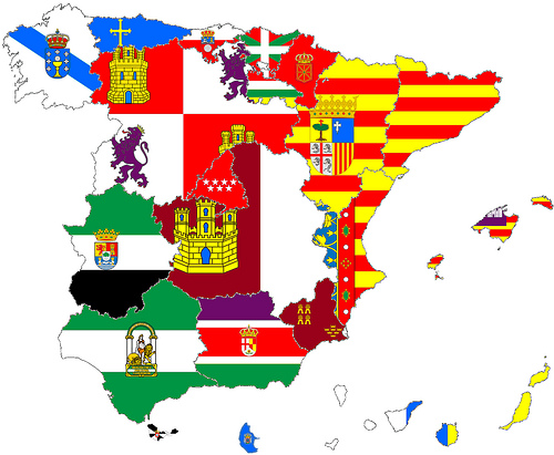 Resultado de imagen de mapas de españa con escudos