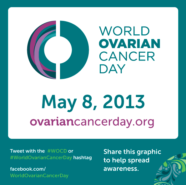 Logo Hashtag World Ovarian Cancer Day 8 May 2013 ASACO