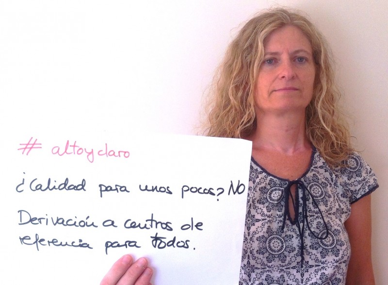 Celia se vuelca en el trabajo de voluntariado y lucha para que acceder al mejor tratamiento no sea una cuestión de suerte, sino un derecho.