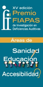 En el la portada se leen las Áreas en las que se convoca el premio: Sanidad, Educación y Accesibilidad